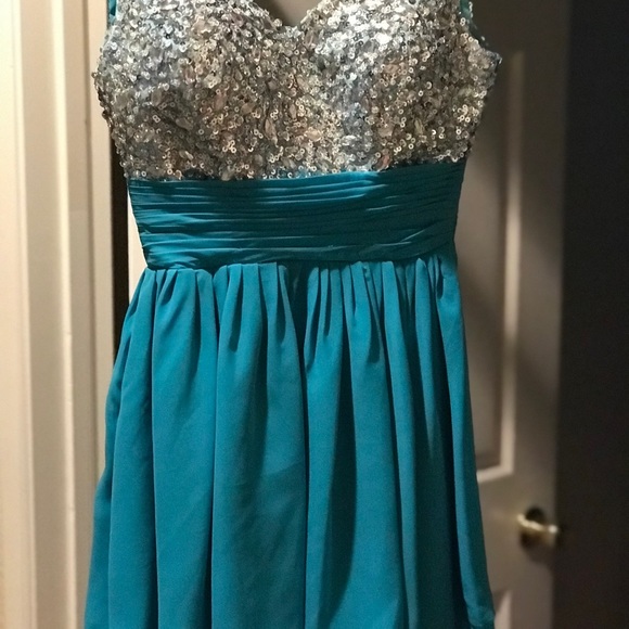 Sequin blue dress. - Picture 5 of 5